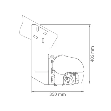 Markiza tarasowa Palladio półkseta montaż do krokwi dachowych