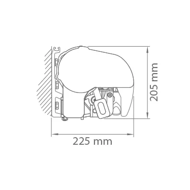 Markiza tarasowa Palladio półkseta montaż do ściany