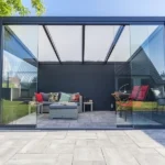 panele szklane bezramowe do pergoli