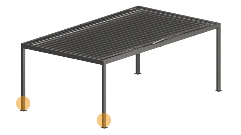 Pergola lamelowa odpływ front