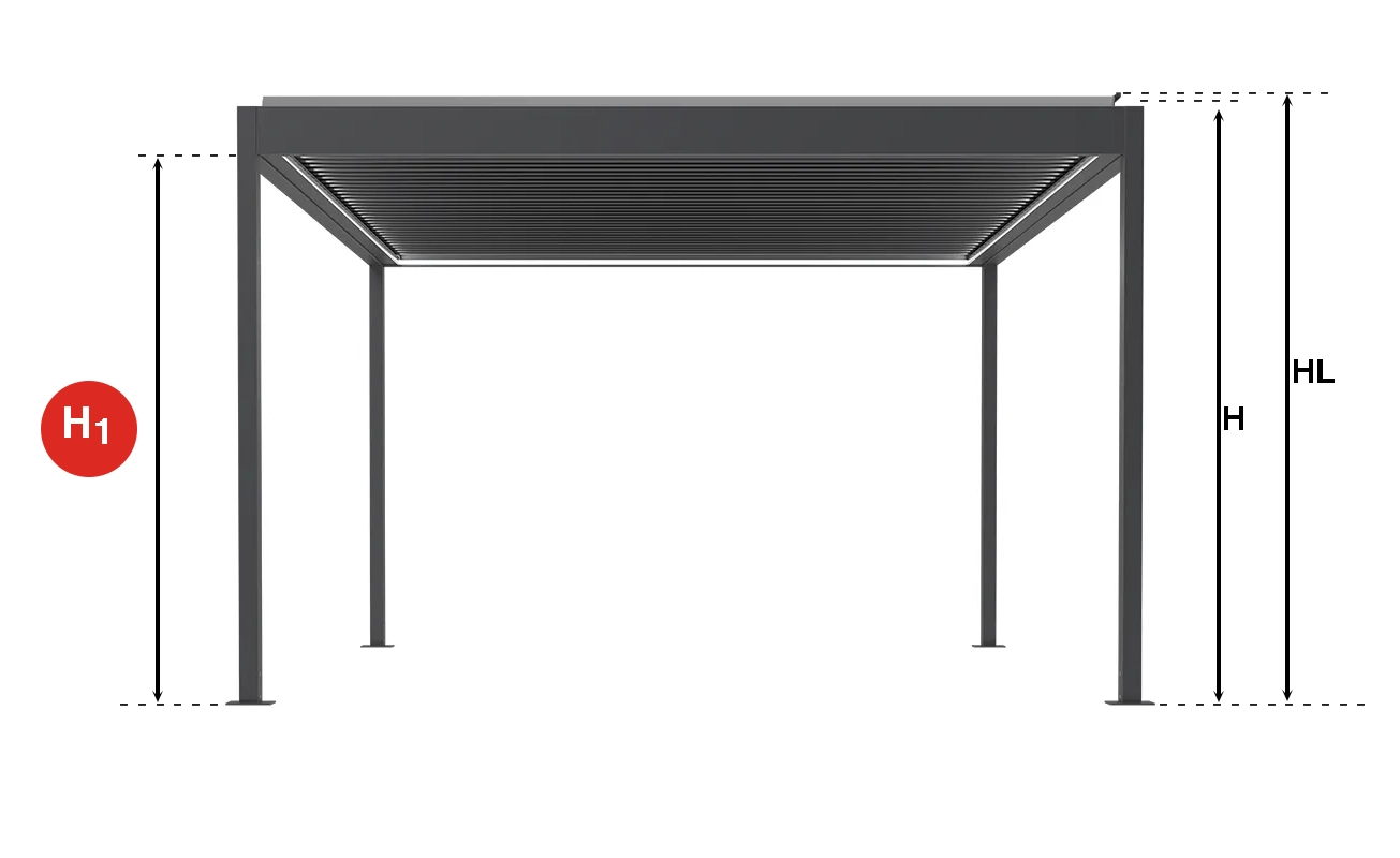 Pergola SB 400 wysokość podpór