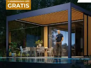 Pergola lamelowa z oświetleniem led gratis
