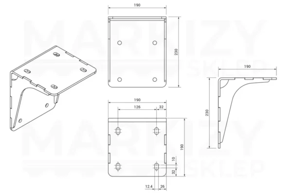 Markiza Dakar i Casablanca Selt uchwyt sufitowy Markiza Dakar i Casablanca Selt uchwyt sufitowy