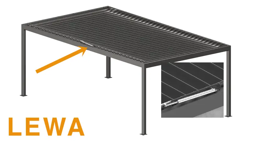 Pergola silnik strona lewa
