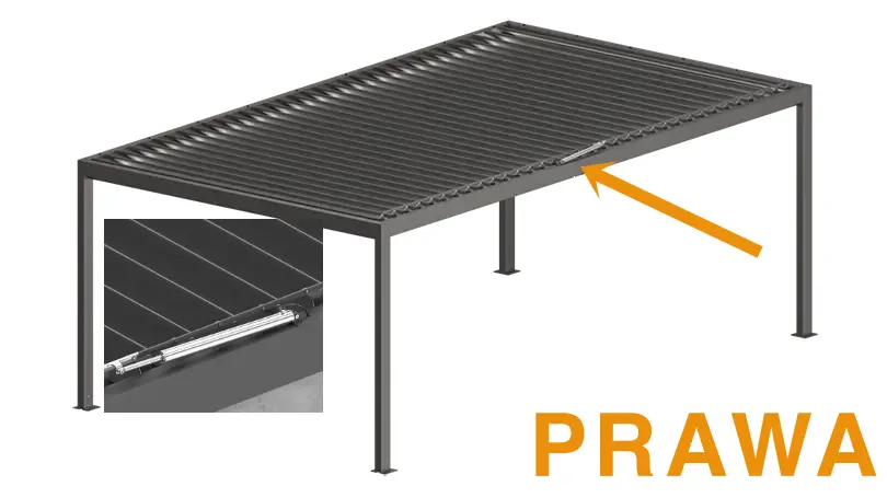 Pergola silnik strona prawa