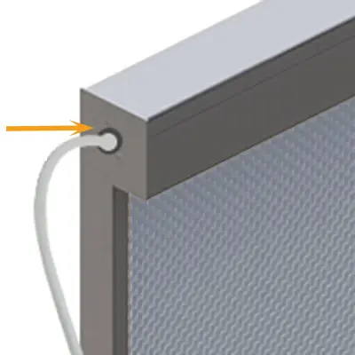 Refleksol 120 ZiiiP strona sterowania lewa przewód bok