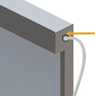 Refleksol 120 ZiiiP strona sterowania prawa przewód bok