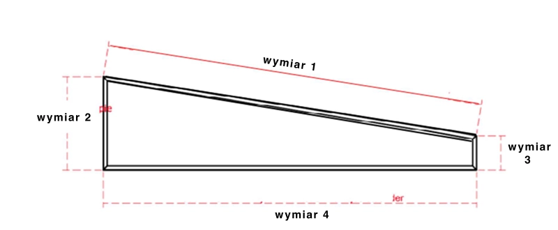 Instrukcja pomiaru zabudowy trójkąta bocznego do zadaszenia tarasu