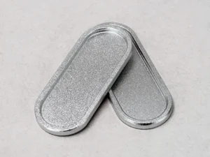 Uchwyt samoprzylepny do panela szklanego srebrny owalny