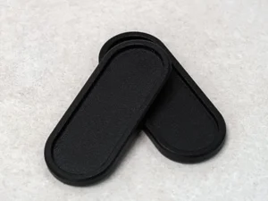 Uchwyt samoprzylepny do panela szklanego czarny owalny