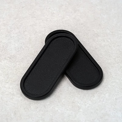 Uchwyt samoprzylepny do panela szklanego czarny owalny