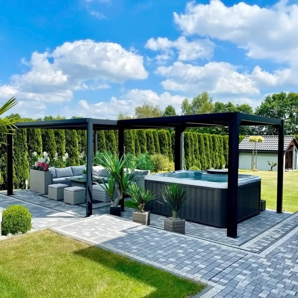 Pergola lamelowa z korbą Pergola lamelowa z korbą