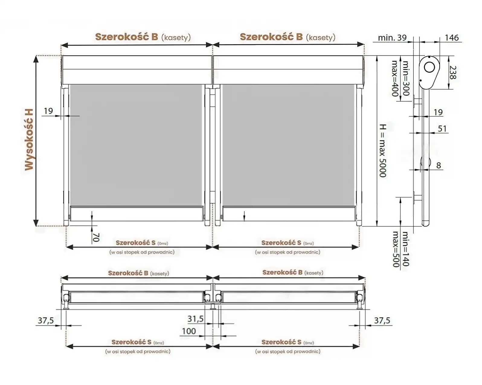 Pomiar systemu veranda w łączeniu modułowym