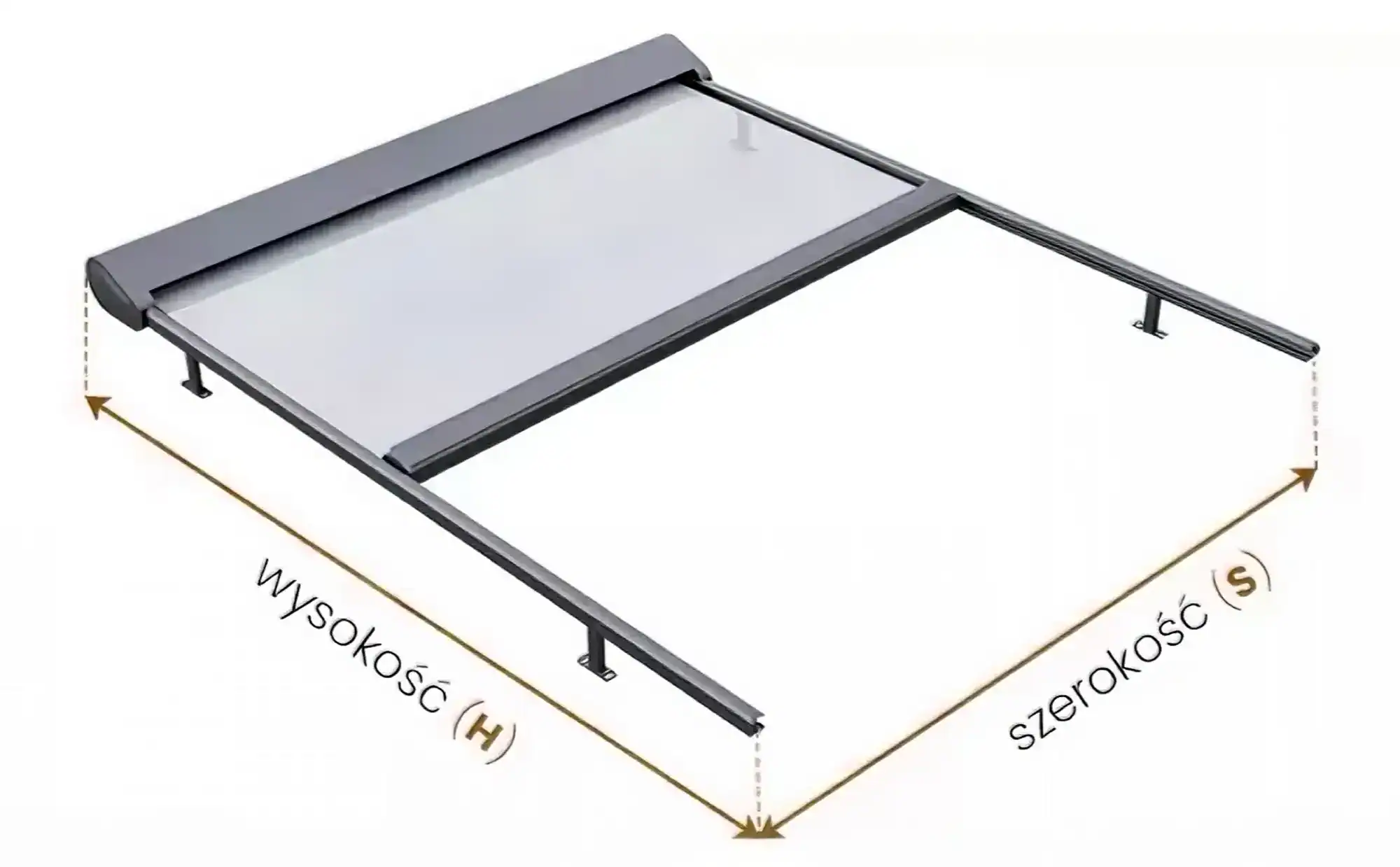 Pomiar rolety dachowej Veranda Selt – jedna sztuka