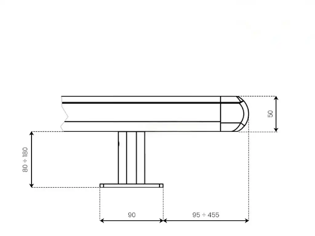 Prowadnica z uchwytem systemu Veranda Selt
