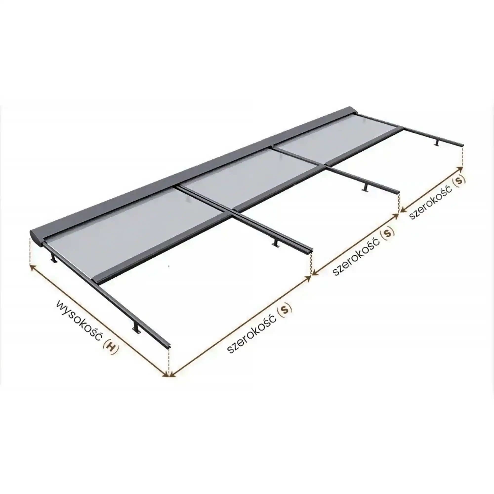 Pomiar trzech sztuk rolet dachowych Veranda Selt