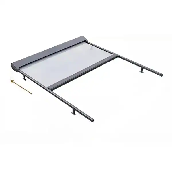 Lewa strona sterowania rolety na zadaszenie tarasowe