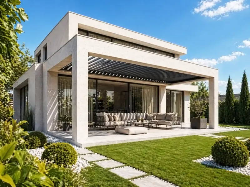 nowoczesny dach lamelowy
