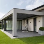 Dach lamelowy na taras do opaski betonowej