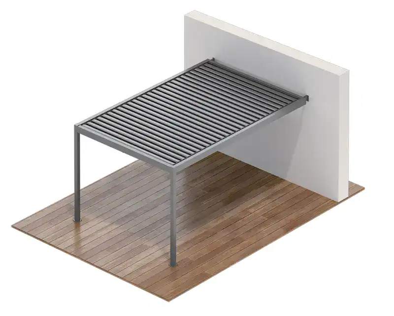 Pergola SB450 lamele równolegle do ściany