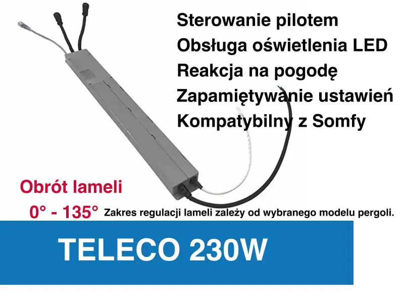 Teleco silnik do pergoli lamelowej