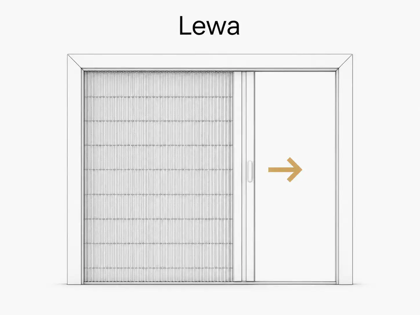 Moskitiera harmonijkowa strona lewa