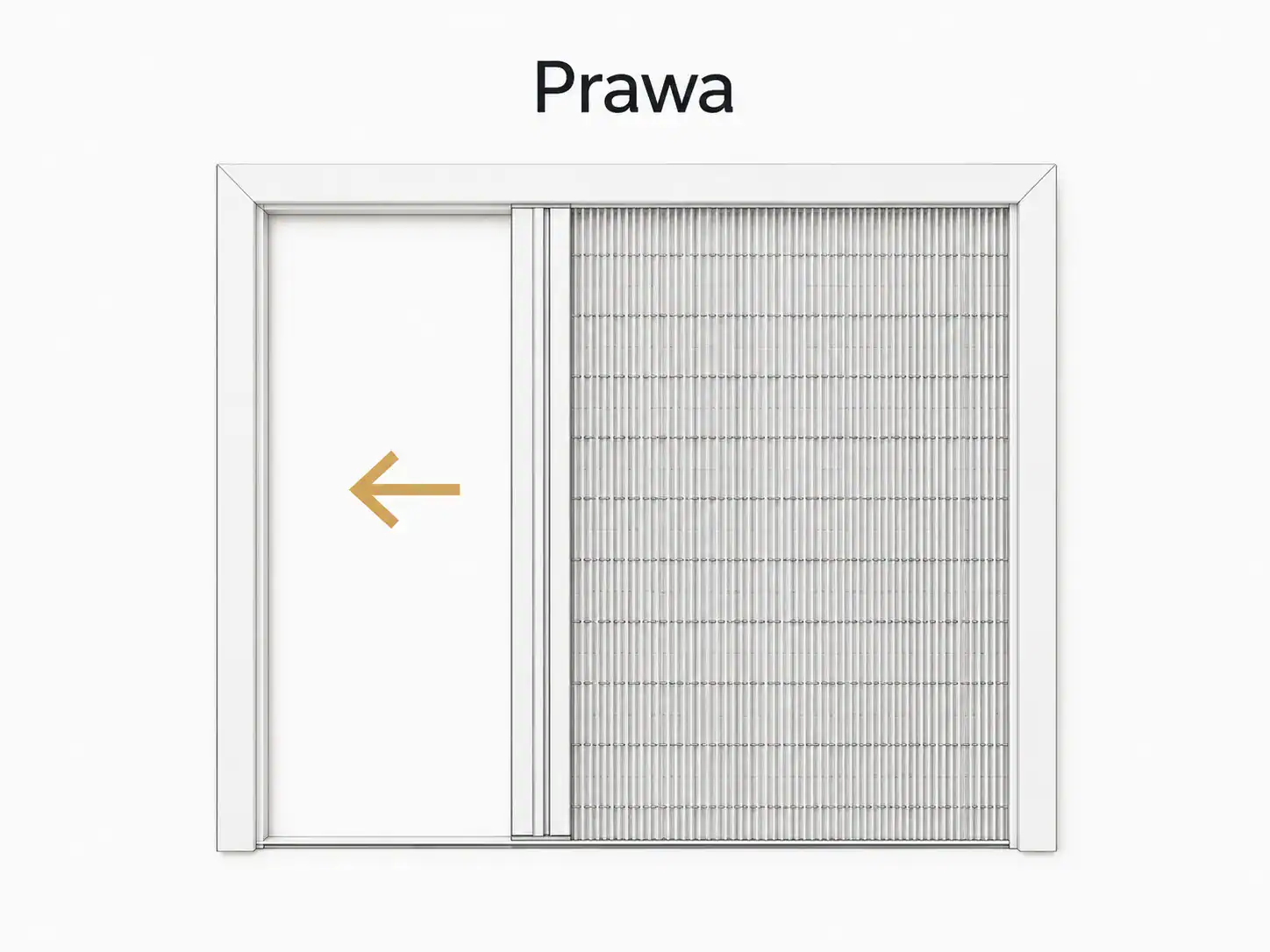 Moskitiera harmonijkowa strona prawa