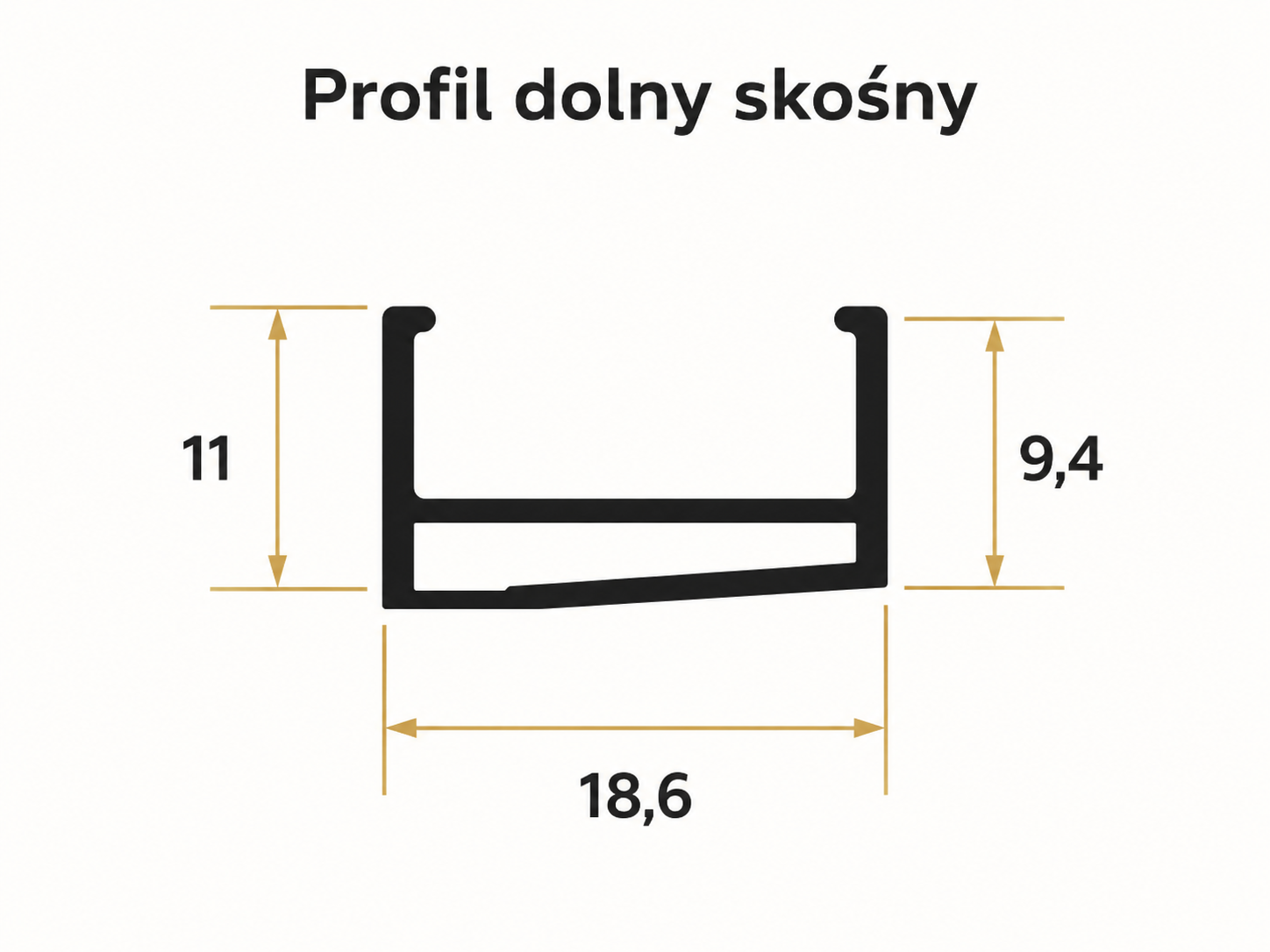 Moskitiera plisowana profil dolny skośny